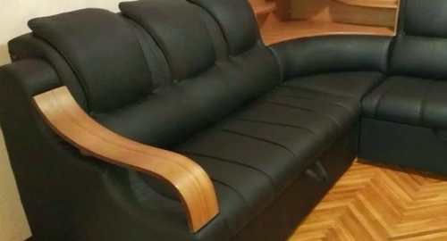 Перетяжка кожаного дивана. Богородск